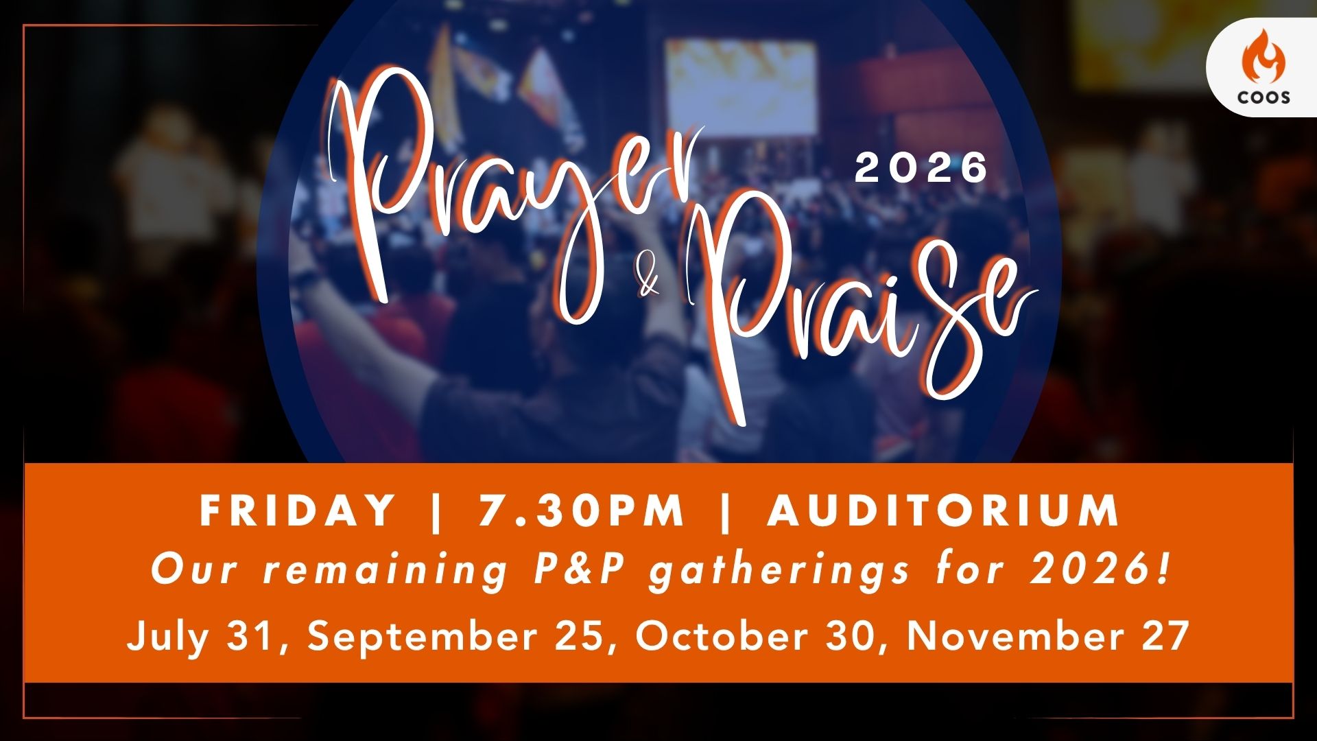 Prayer & Praise 2026 Schedule
